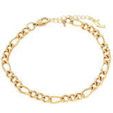 Bracelet de cheville chaîne dorée